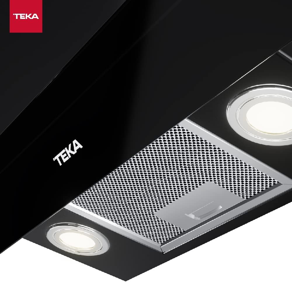 TEKA Campana Extractora de Pared 70 cm, Motor Doble EcoPower, Aspiración Perimetral, 3+1 Velocidades Fresh Air Aspiración 98m3 Ruido 61dB 2 LED DVT 78660 TBS