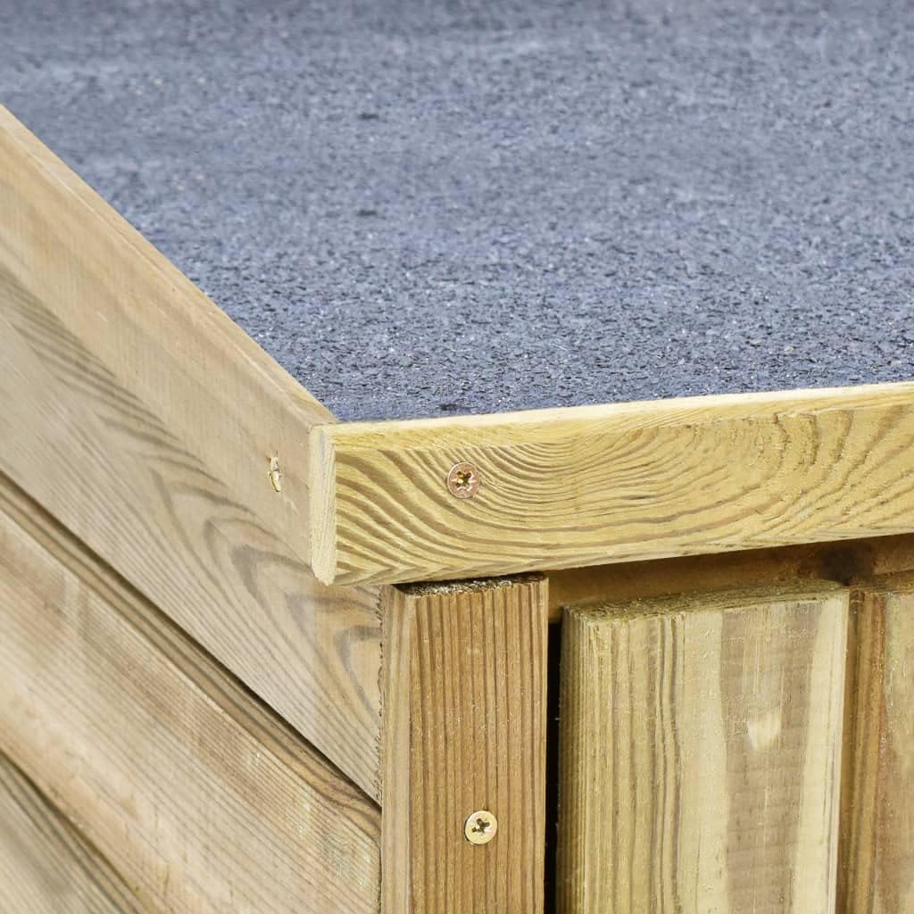 Tidyard Caseta Herramientas Jardín 4 Estantes de Apoyo Gabinete Caseta Herramientas Cobertizo Armario Exterior Madera Jardín Pino Impregnada 123 x 50 x 171 cm