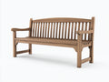 Bancos de jardín madera maciza 150x60x85 cm - Marrón - Diseño clásico