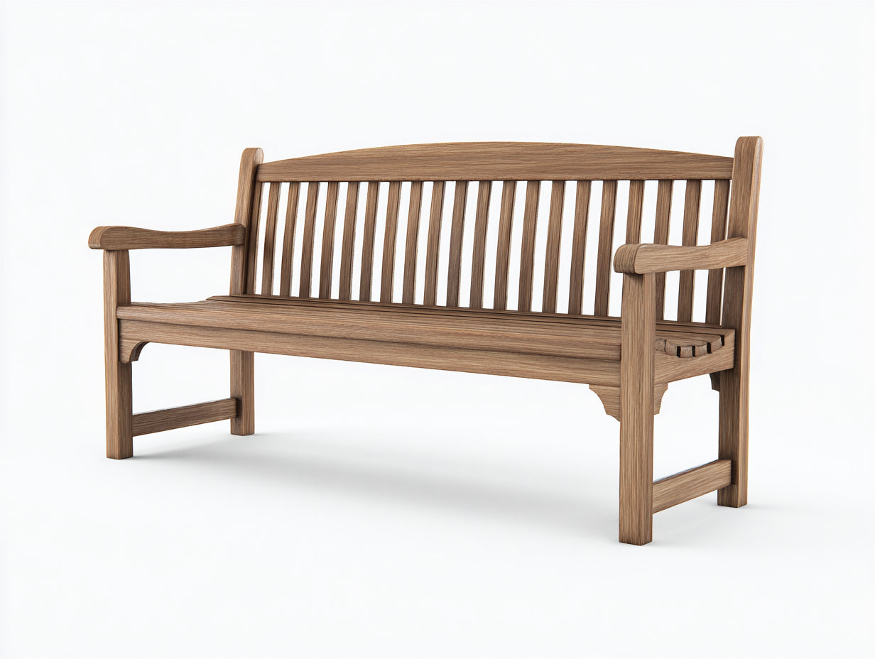 Bancos de jardín madera maciza 150x60x85 cm - Marrón - Diseño clásico