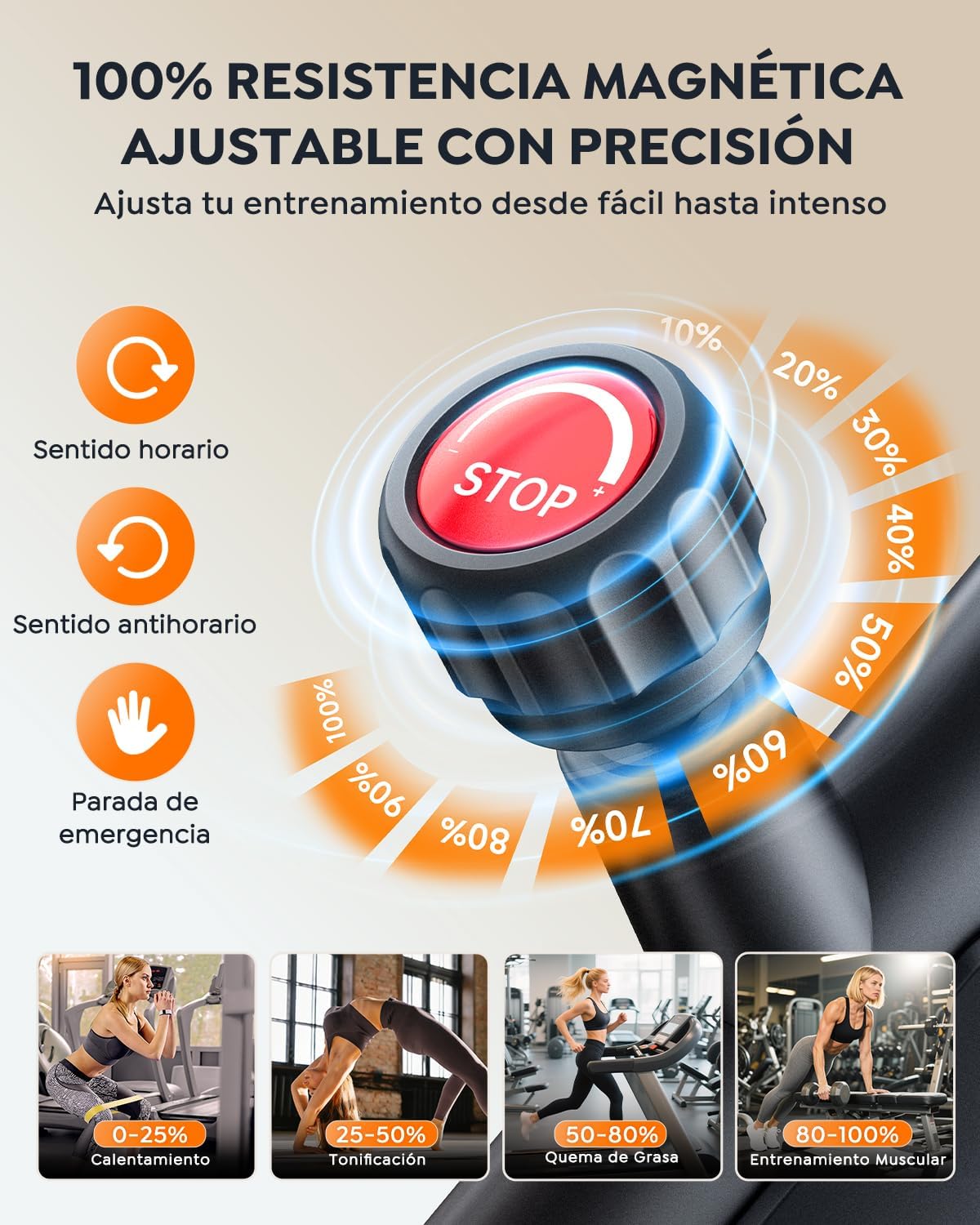 Bicicleta Eestática para Casa con APP, Bicicleta estatica Silenciosa con Resistencia Magnética 0-100%, Pantalla LED, Soporte para Mancuernas y Portavasos, Estructura Estable, MAX 160KG
