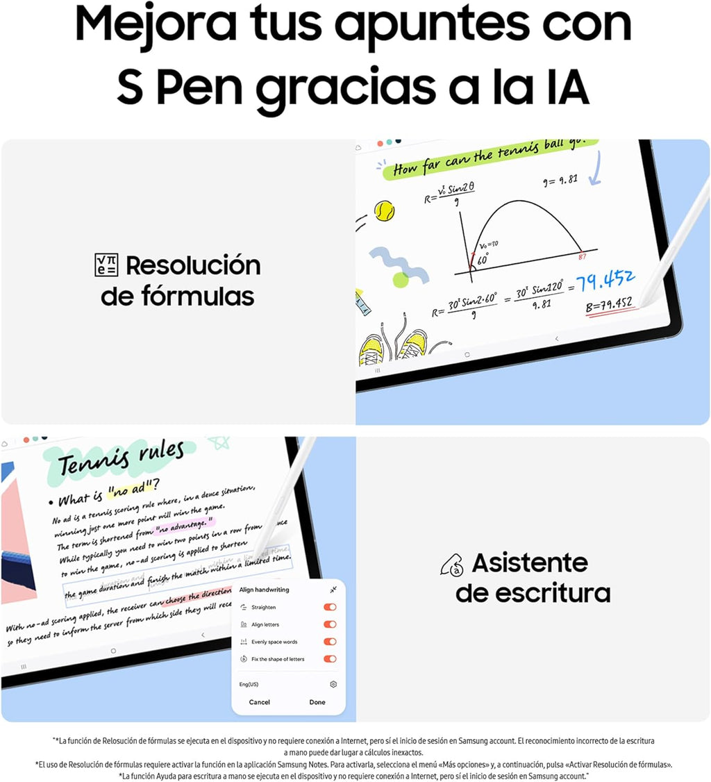 Galaxy Tab S10 FE 256GB, Tablet Android + S Pen, Galaxy AI, 8GB RAM, Pantalla de 10,9", Batería de Larga Duración, Azul, Garantía del Fabricante 3 Años + 1 Año Extra
