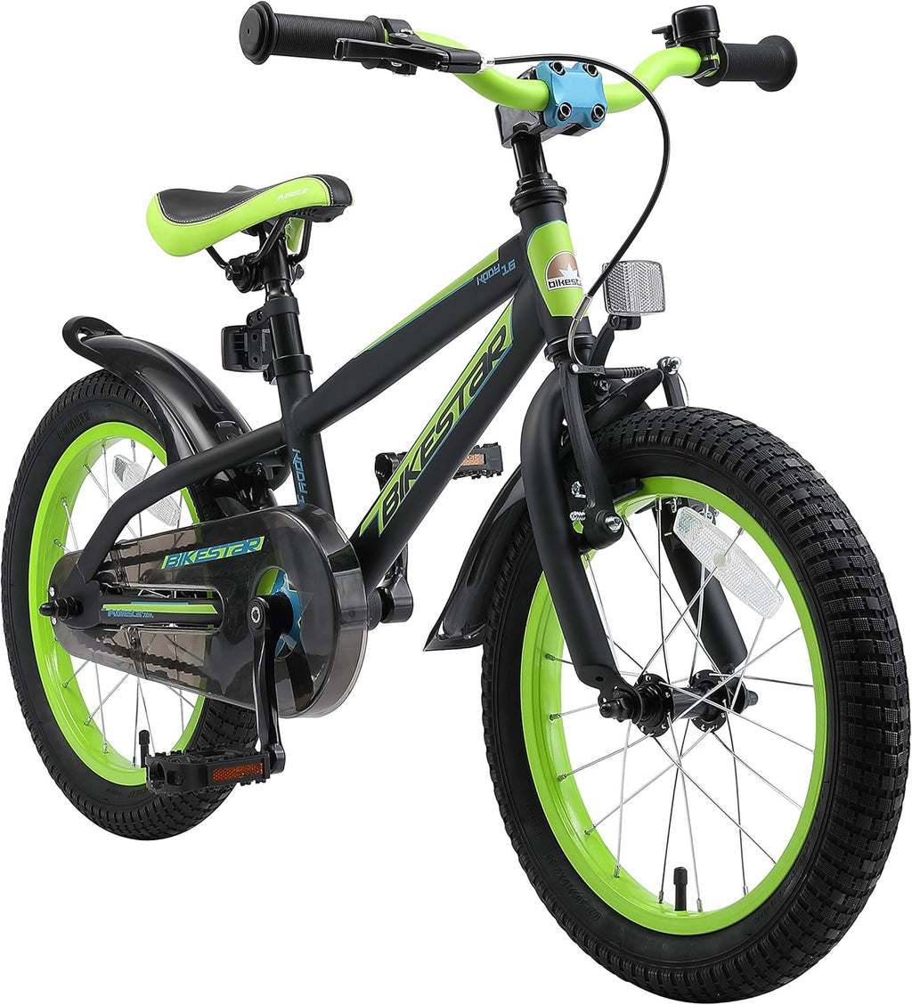 BIKESTAR Bicicleta Infantil para niños y niñas a Partir de 4 años | Bici de montaña 16 Pulgadas con Frenos | 16" Edición Mountainbike