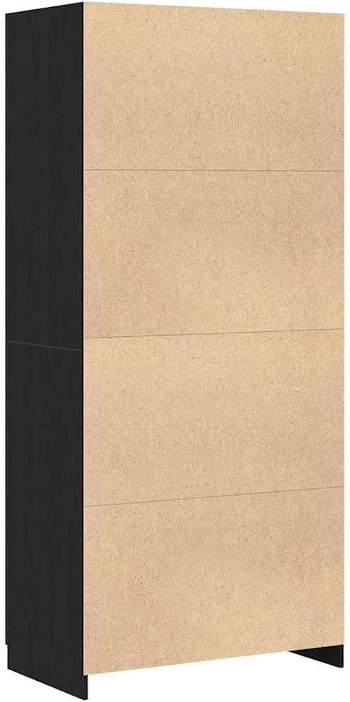 vidaXL Armario Roble Negro 90 x 52 x 200 cm Madera contrachapada, Almacenaje Moderno para Sala, Armario Rectangular, Organizador eficiente, solución Chic y ahorradora de Espacio