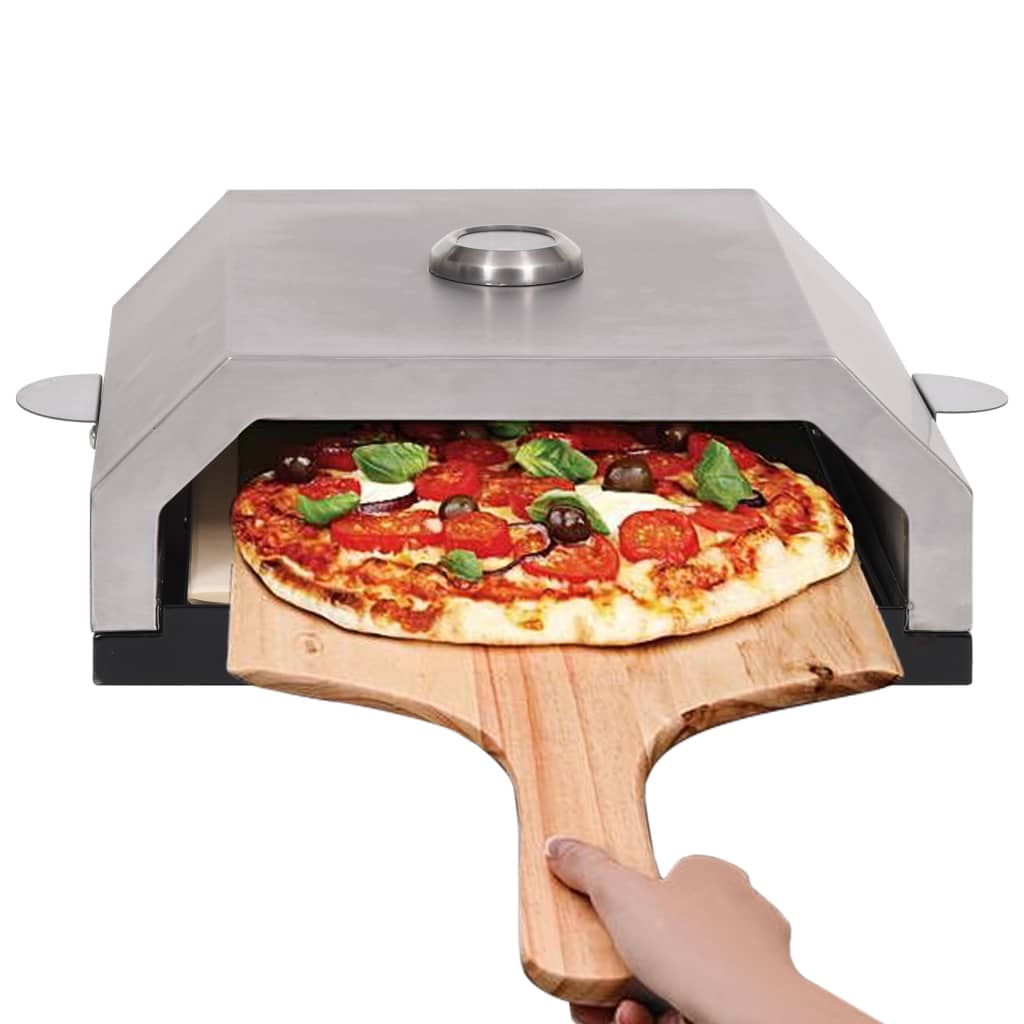 Horno de pizza con piedra de cerámica para barbacoa carbón gas v1474