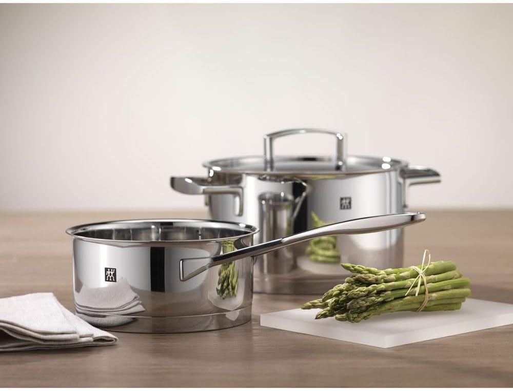 ZWILLING Kochtopf-Set, 5-tlg., 4 Deckel, Induktionsgeeignet, Edelstahl, Passion