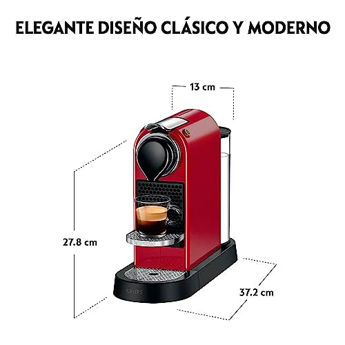 2025 Cafetera de cápsulas Krups Nespresso Pixie Redesign | Espresso y lungo | Estilo industrial | Bajo consumo energético | Apagado automático | Bandeja ajustable | Cápsulas reciclables | Modelo XN306T