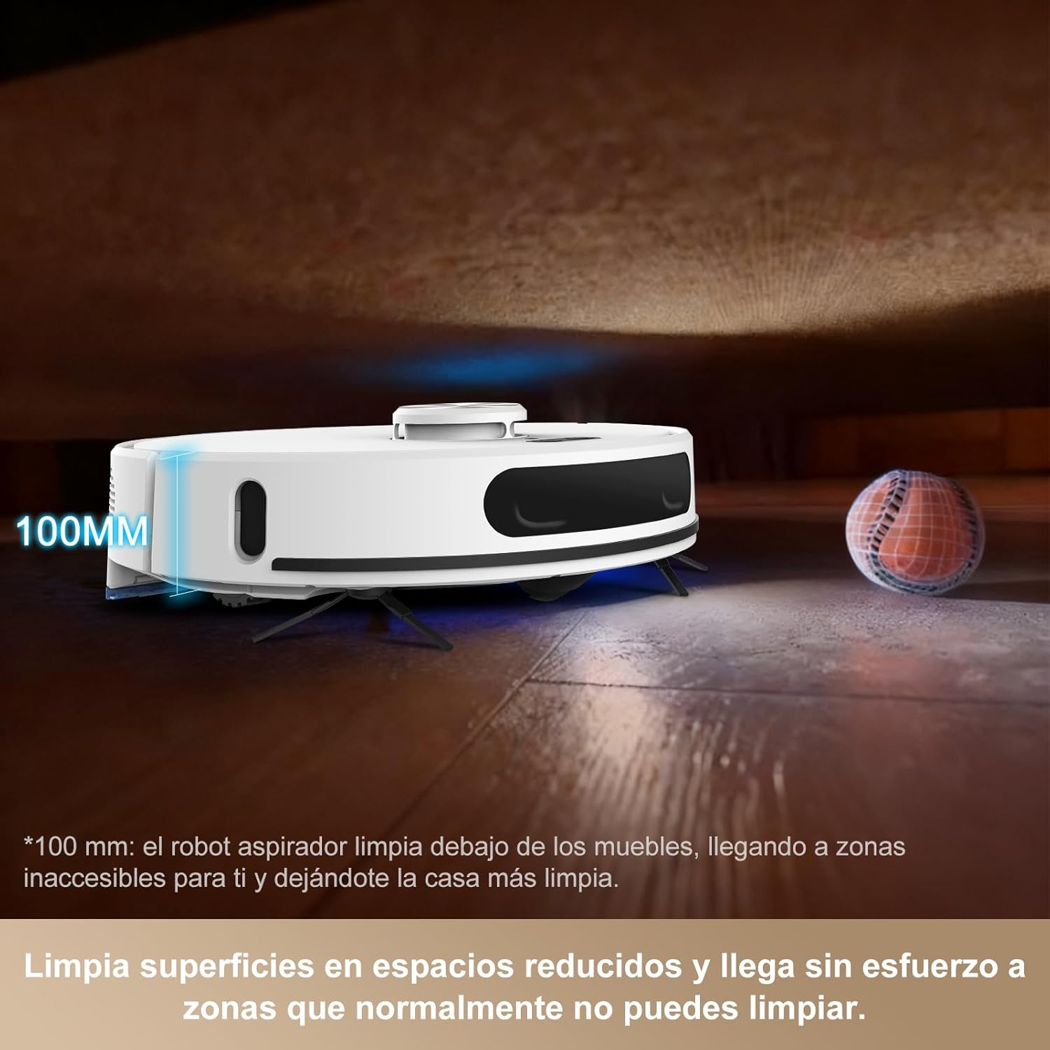 Robot Aspirador y fregasuelos hasta 8000 Pa Potente succión Autovaciado Autonomía de 220 Minutos Navegación Láser LiDAR y Mapeo Lnteligente,Limpieza Personalizada Control por Voz y App