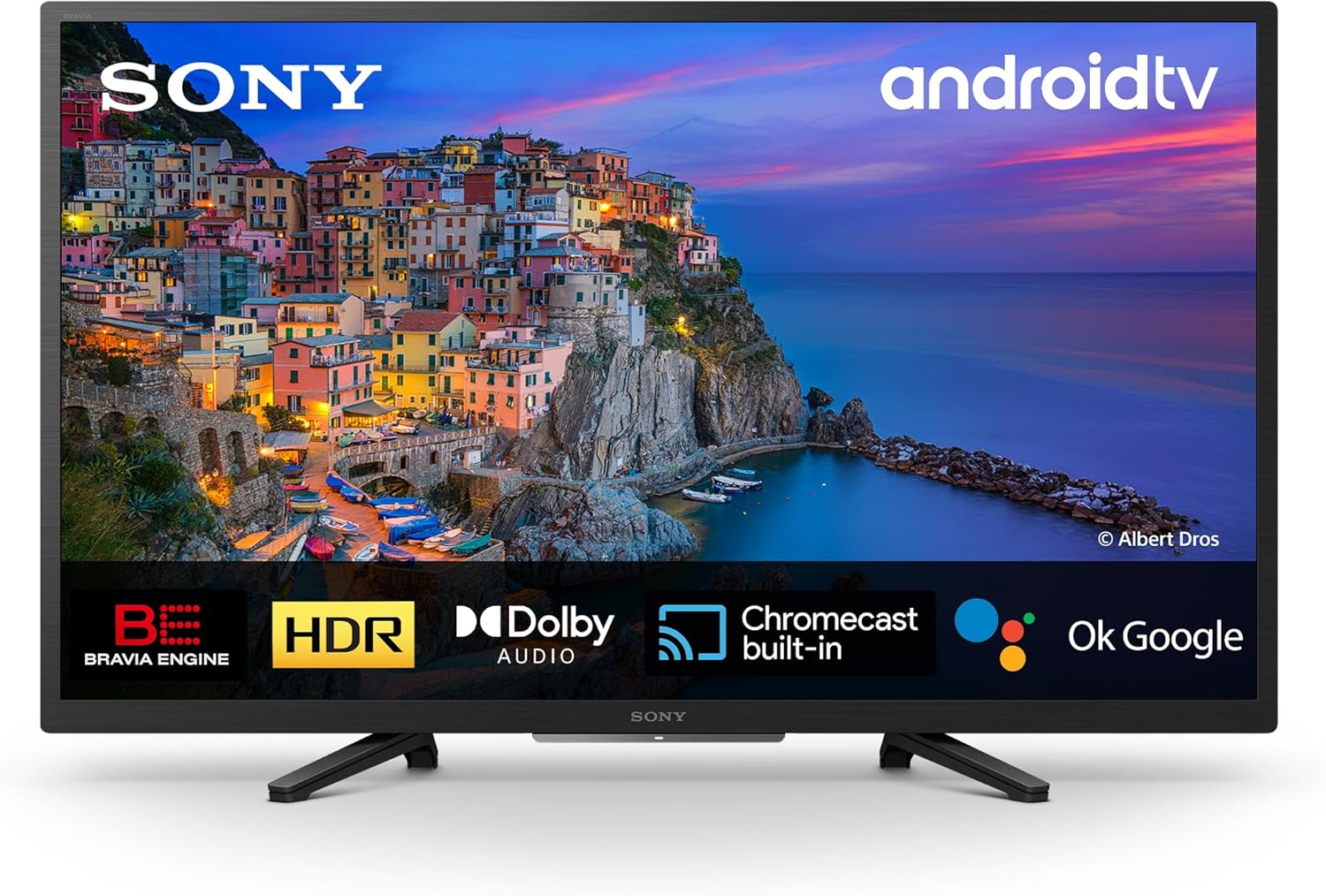BRAVIA KD32W804 - Smart TV 32 Pulgadas HD Ready (Alto Rango Dinámico HDR, Android TV) Negro, Modelo 2022