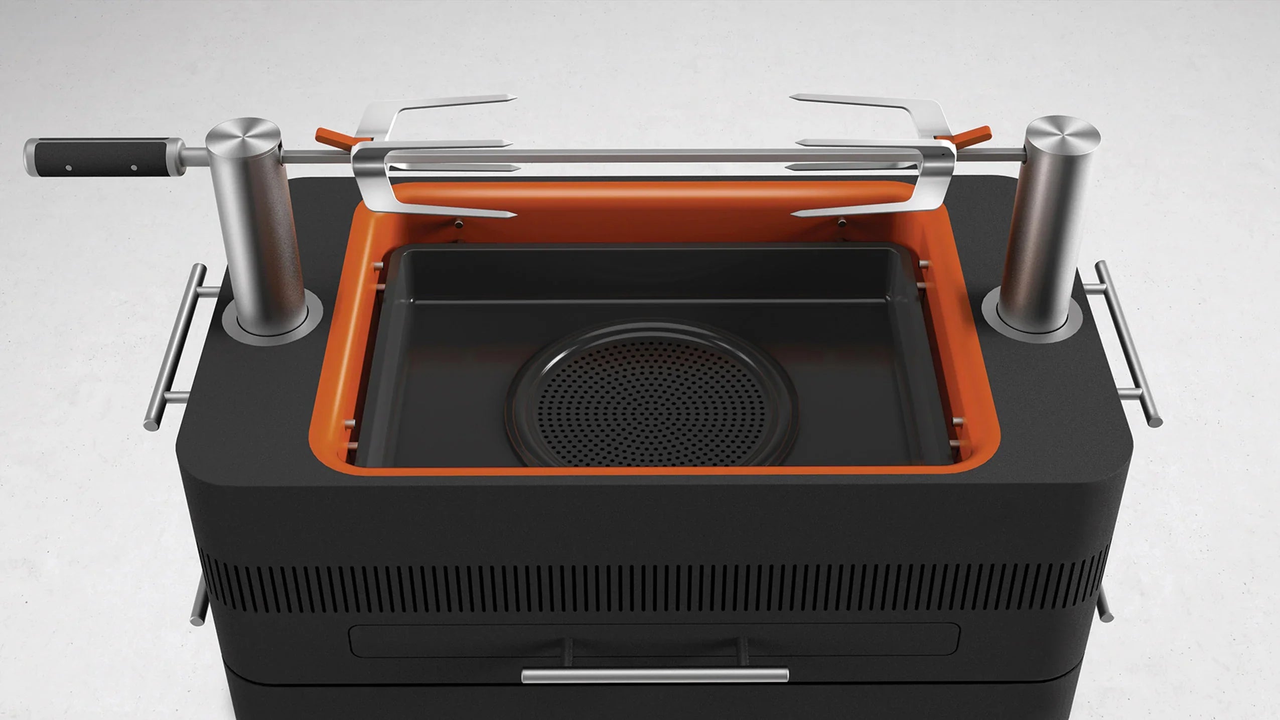 2026 Barbacoa de Carbón con Encendido Eléctrico – 1400W Fast Flame Ignition™ – Incluye Rosticero (15 kg) y Soporte de Pie