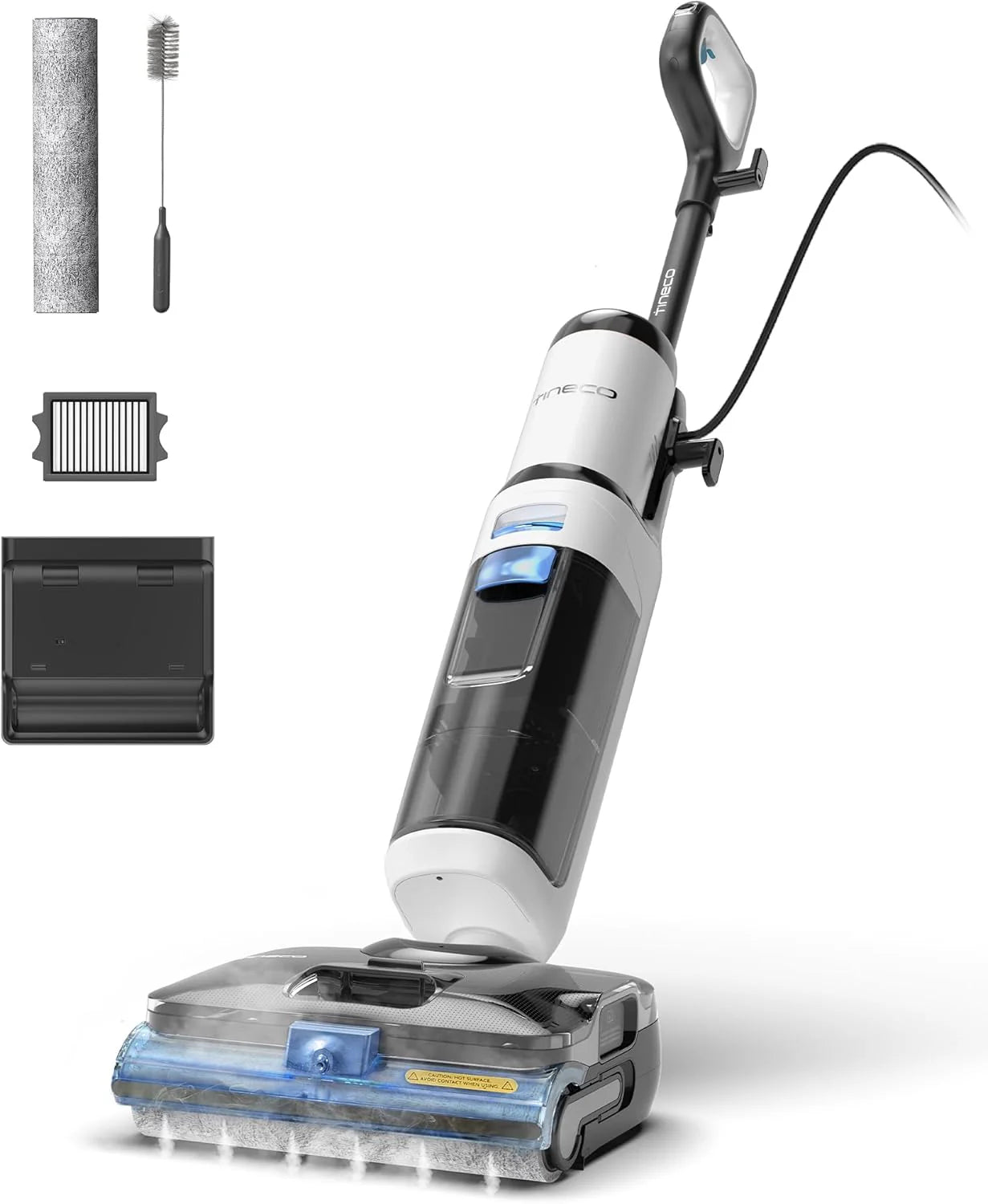 Tineco Floor One S7 Stretch Ultra Cordless Wet and Dry Vacuum Cleaner - 180° Anti-Tangle Design - 50 Minutes Runtime - FlashDry Self-Cleaning at 85°C