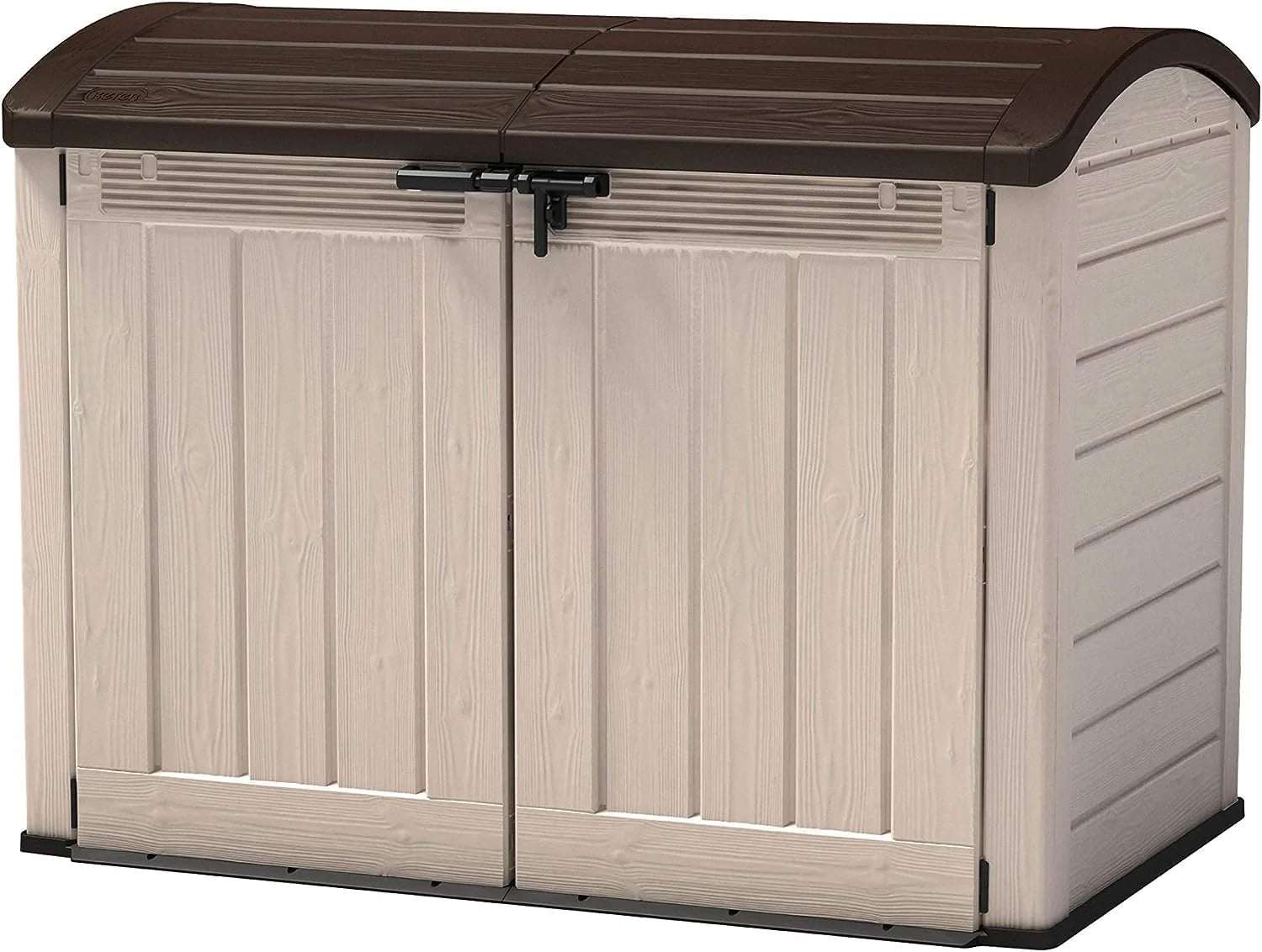 Keter Sio Max Outdoor Garden Shed, Capacity 1200L, Taupe/Beige, 145 x 125 x 82 cm