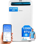 MIDEA Pingüino Aire Acondicionado Portátil 3 en 1 | 3000 Frigorías / 12000 BTU | Air conditioner Silencioso 43m2 - Deshumidificador Ventilador Climatizador 3500 W - 4 modalidades con kit de ventana