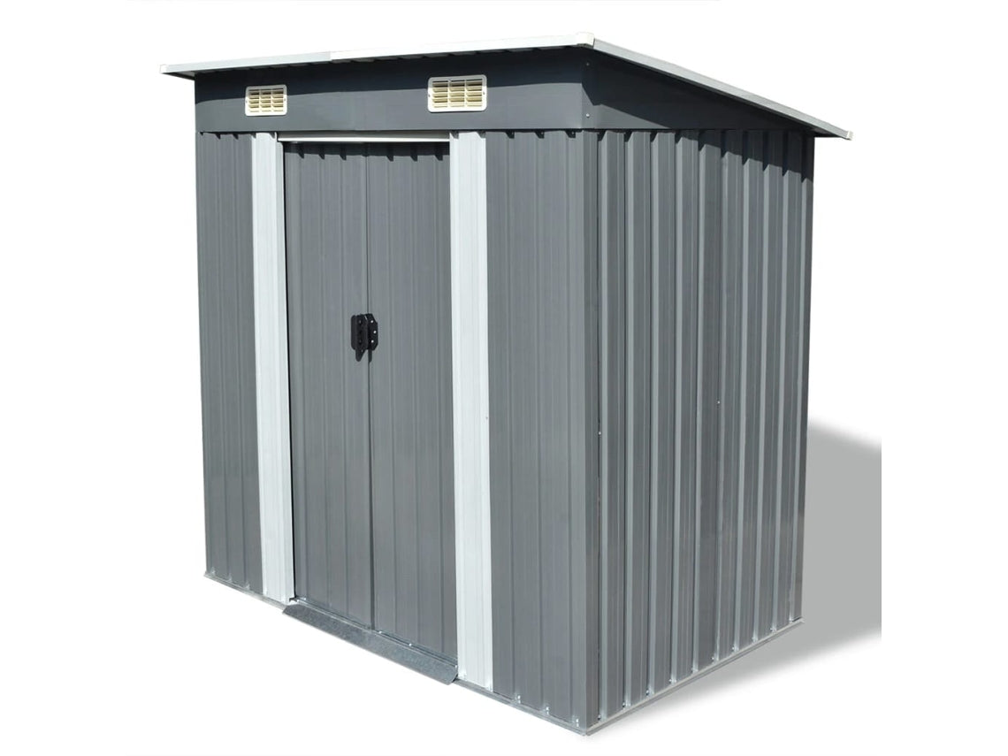Abrigo de Metal MAISON EXCLUSIVE Cinzento (80x159 cm)