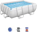 BESTWAY 56629C - Piscina Desmontable Tubular Power Steel 282x196x84 cm con Depuradora Cartucho 1.249 L/H