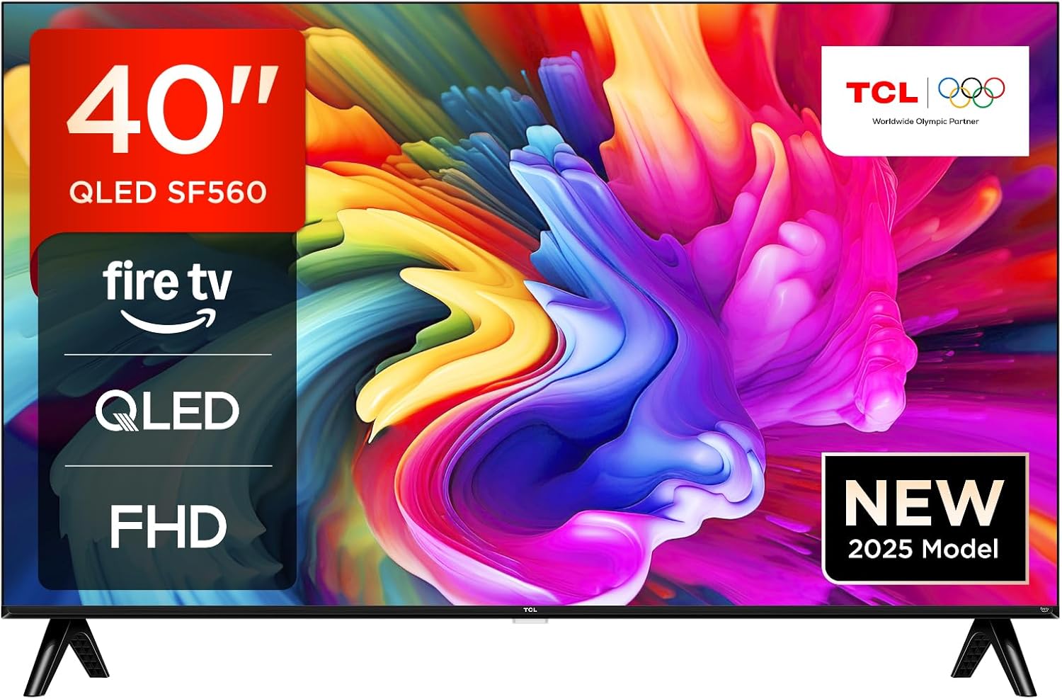 TCL 32V5C - Smart QLED Full HD 32-calowy telewizor Direct LED z systemem Android TV i HDR - kompatybilny z Google Cast i Google Home, smukła konstrukcja [klasa efektywności energetycznej F]