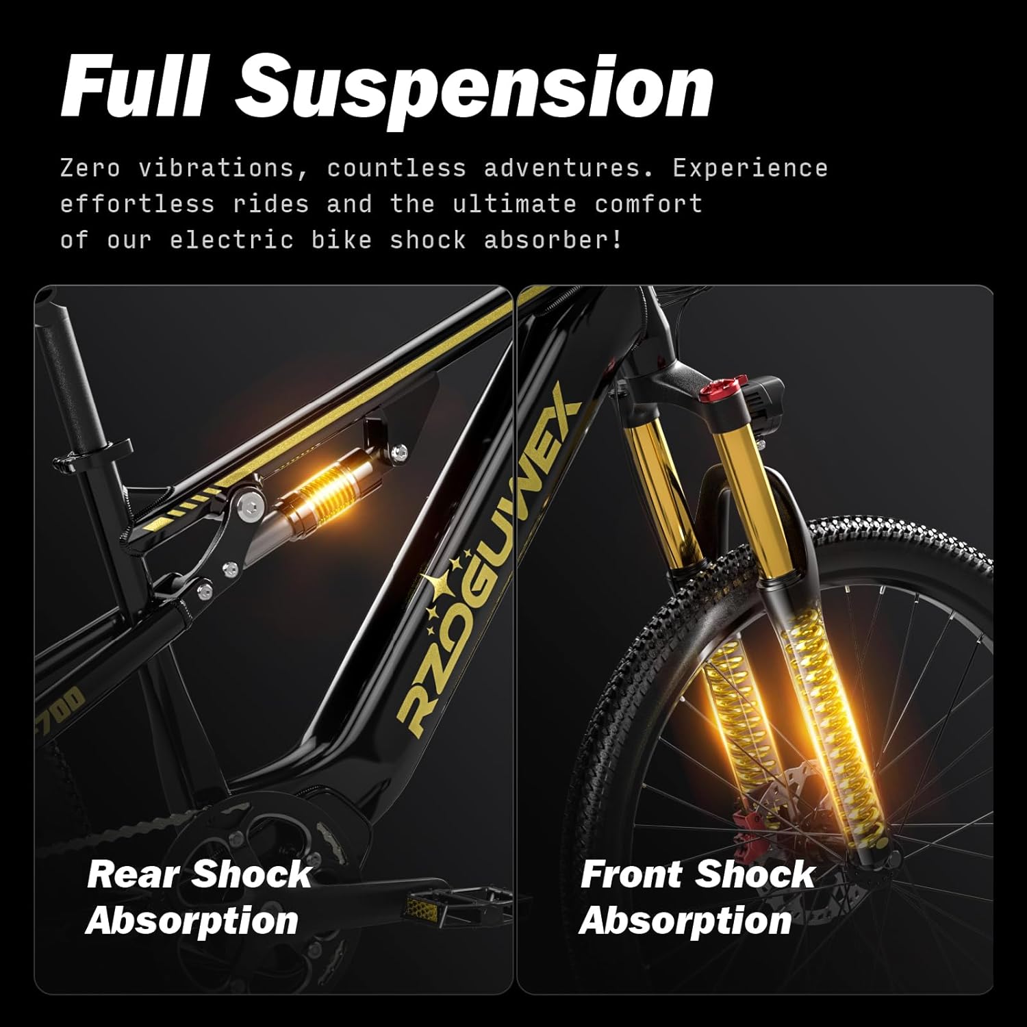 Bicicleta eléctrica todoterreno de 26 pulgadas y 70 NM para adultos con batería de iones de litio desmontable de 48 V 17.5 AH, 7 velocidades con amortiguadores dobles y freno de disco