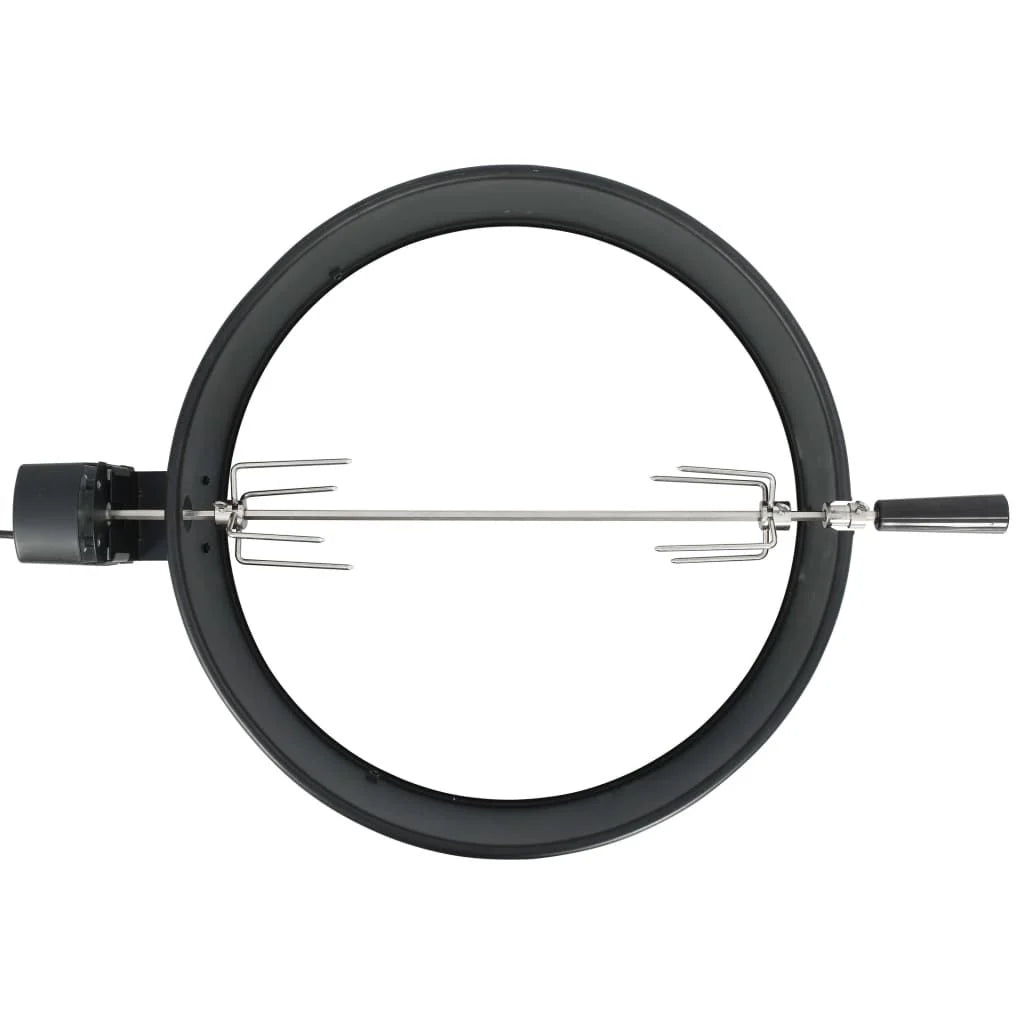 Kit De Anillo Asador De Barbacoa Negro 57 Cm Vidaxl