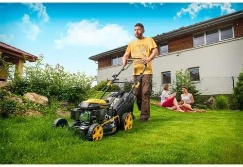 RPM 4735 Cortacésped de gasolina, 47 cm, acero negro, 9 en 1, Multimodo, 31 kg, 7 posiciones, automotriz, motor OHV 146cc
