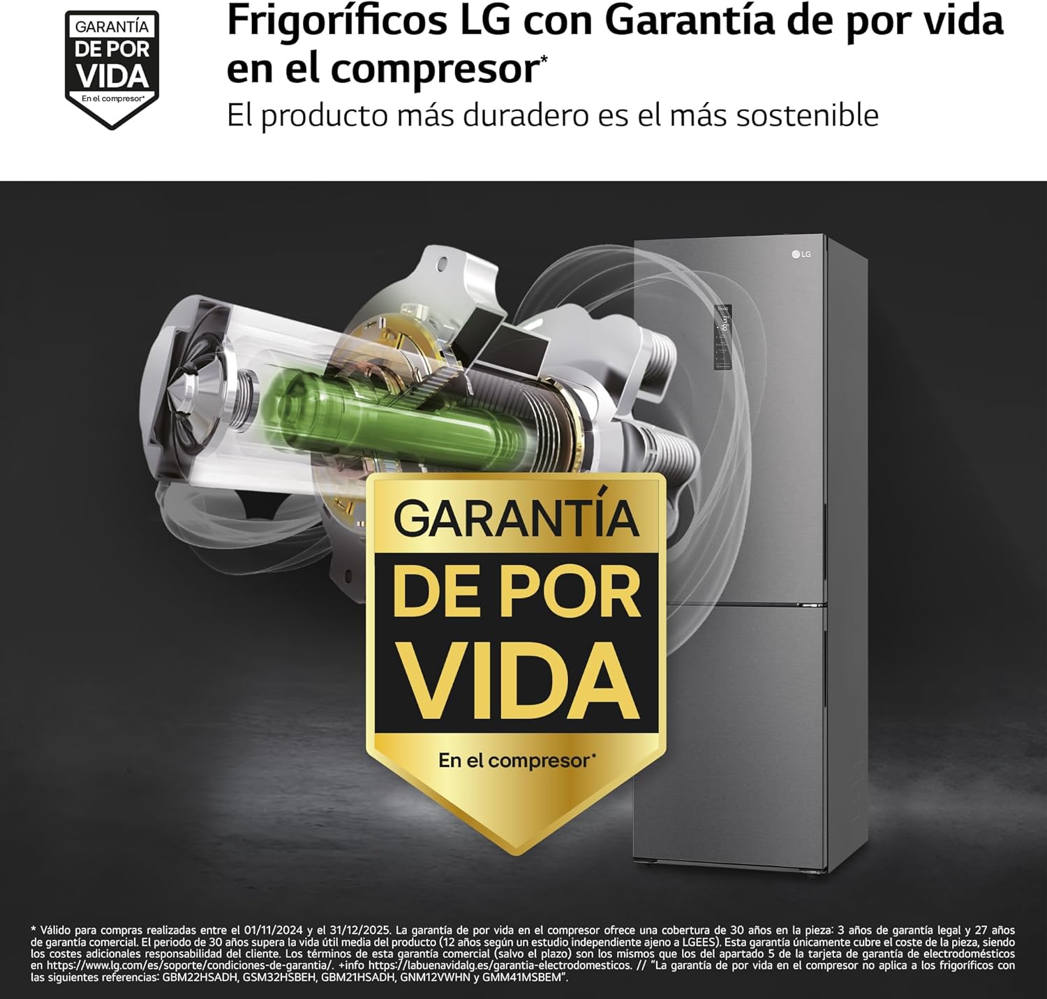 GBP61DSXGC - Frigorífico Combi No Frost, Congelador, Compresor Smart Inverter, Color Inox Antihuellas, 186 cm, 341 l
