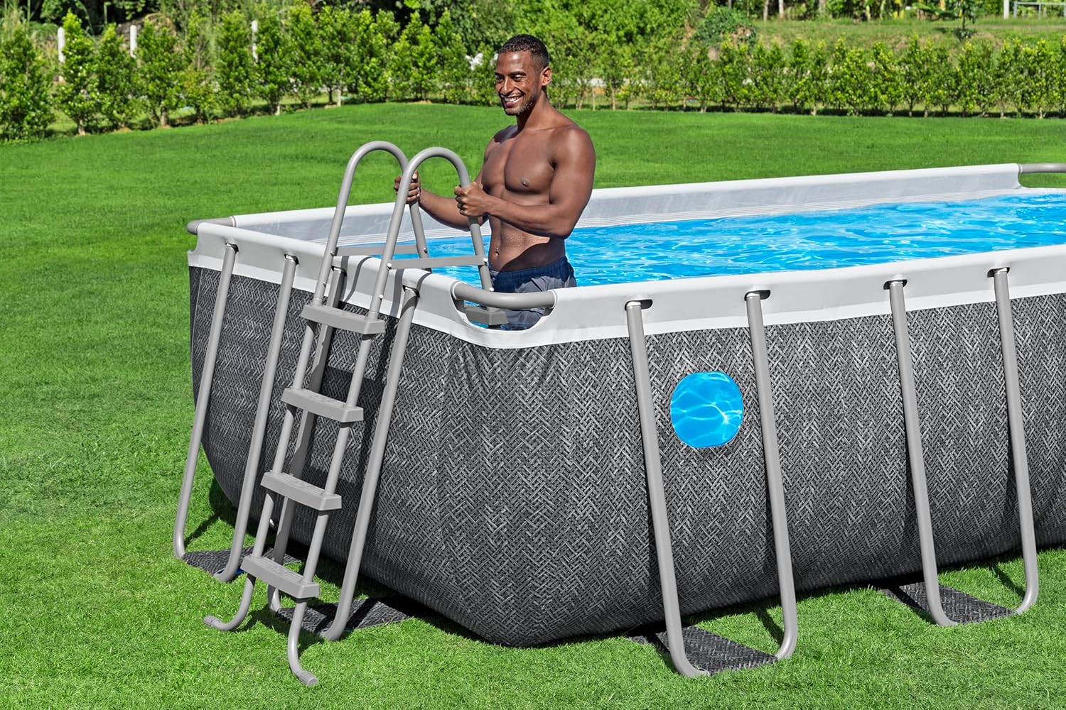 Bestway Juego de Piscina Rectangular Splashview de 16' x 8' x 48"/4.88 MX 2.44 MX 1.22 m