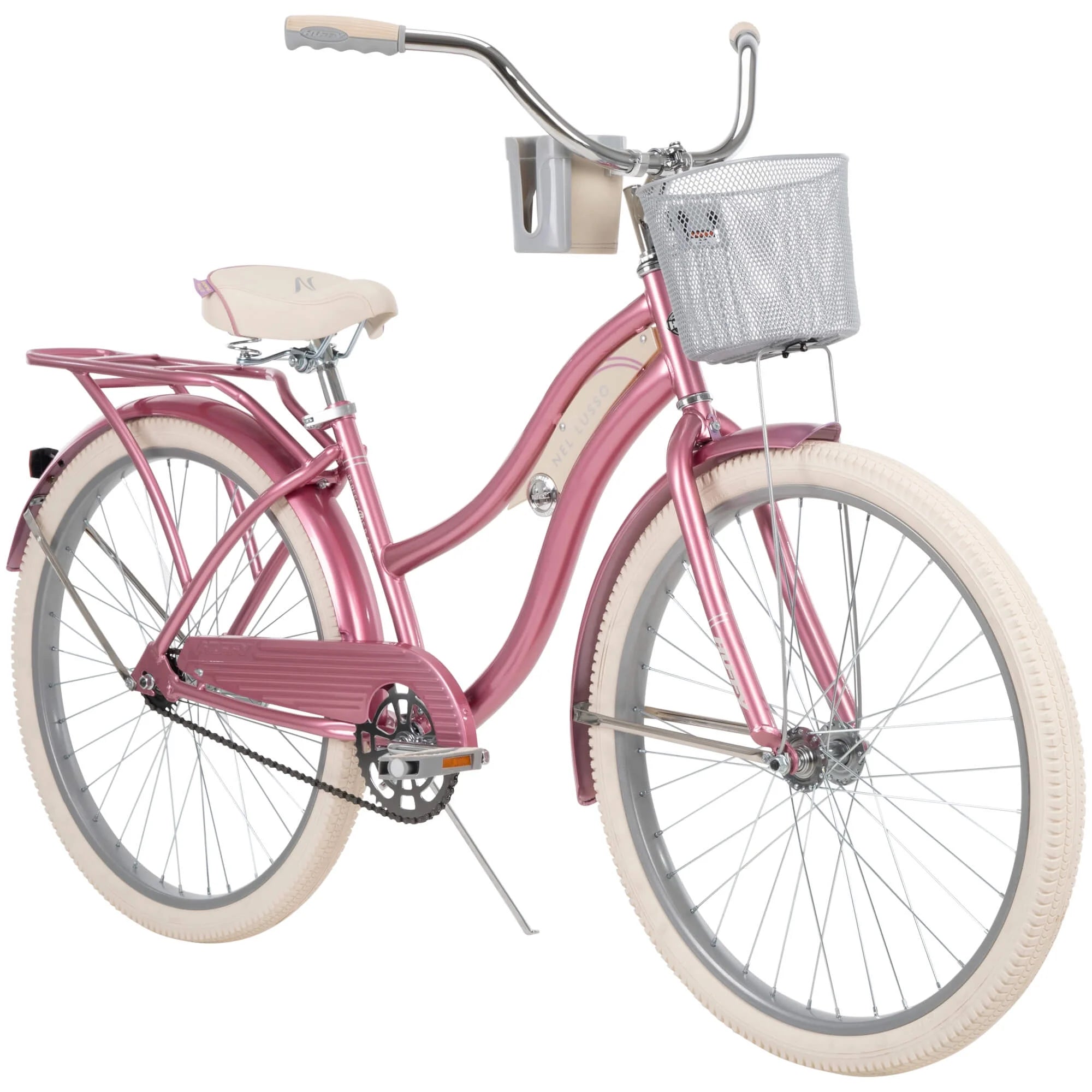 2025 Bicicleta Cruiser Clásica Huffy Nel Lusso con cuadro Perfect Fit, Mujer, Azul Claro, 26"