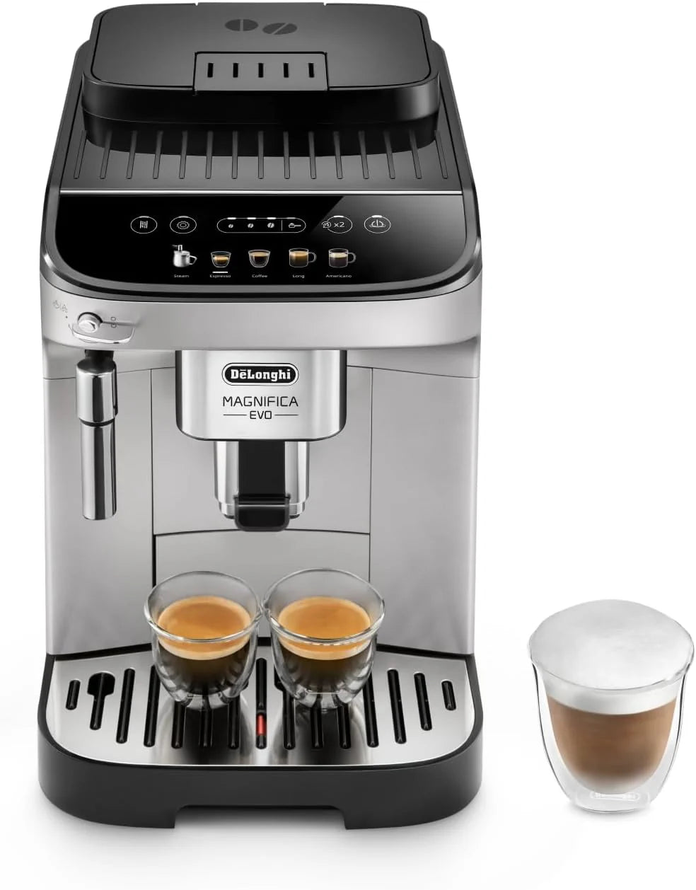 De'Longhi Magnifica Evo Superatomatic Coffee Maker for Coffee and Cappuccino, ECAM292.81.B, LatteCrema, 7 Recipes, Black