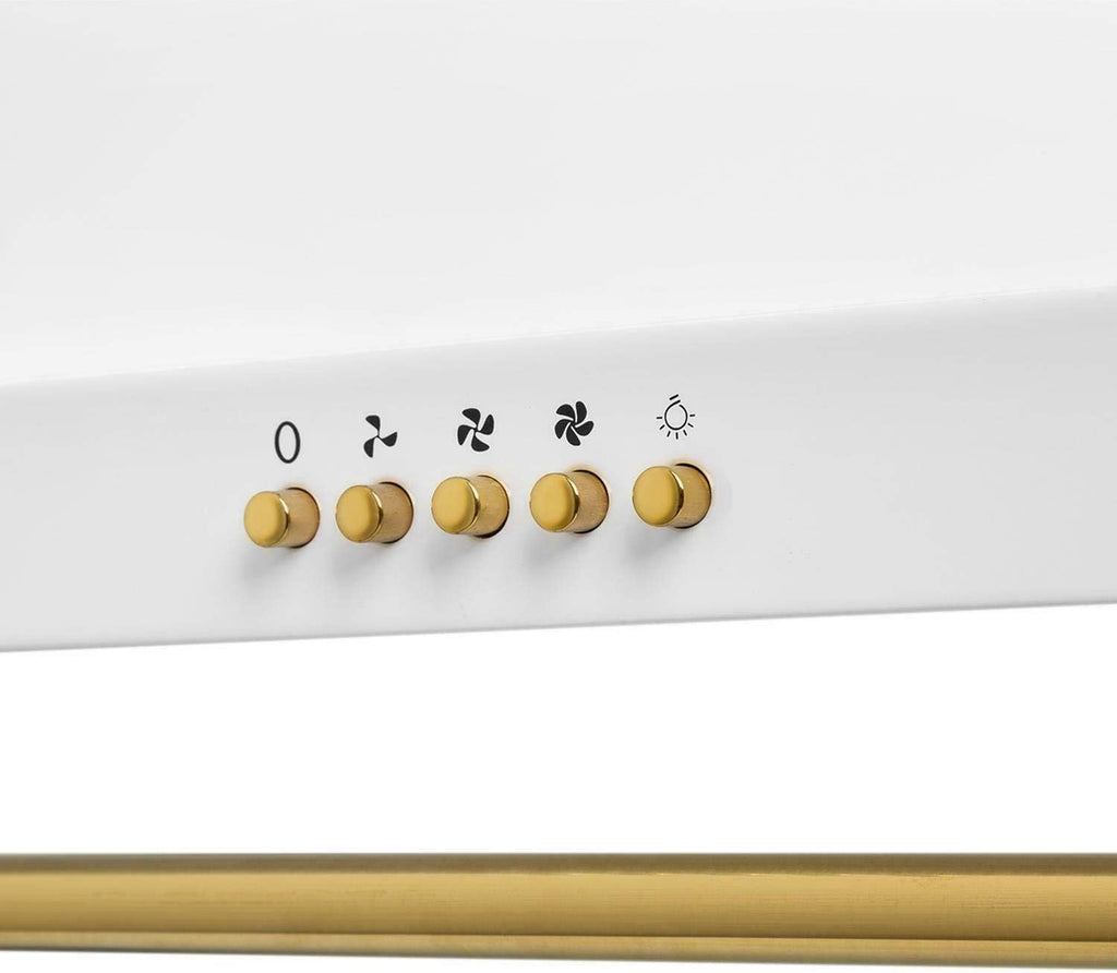 Klarstein Montblanc - Campana extractora 60 cm de pared cocina, 3 niveles, Extracción hasta 610 m³/h, Potencia 165W, Juego montaje incluido, Extractor con salida de aire, Filtro aluminio, LED, Blanco