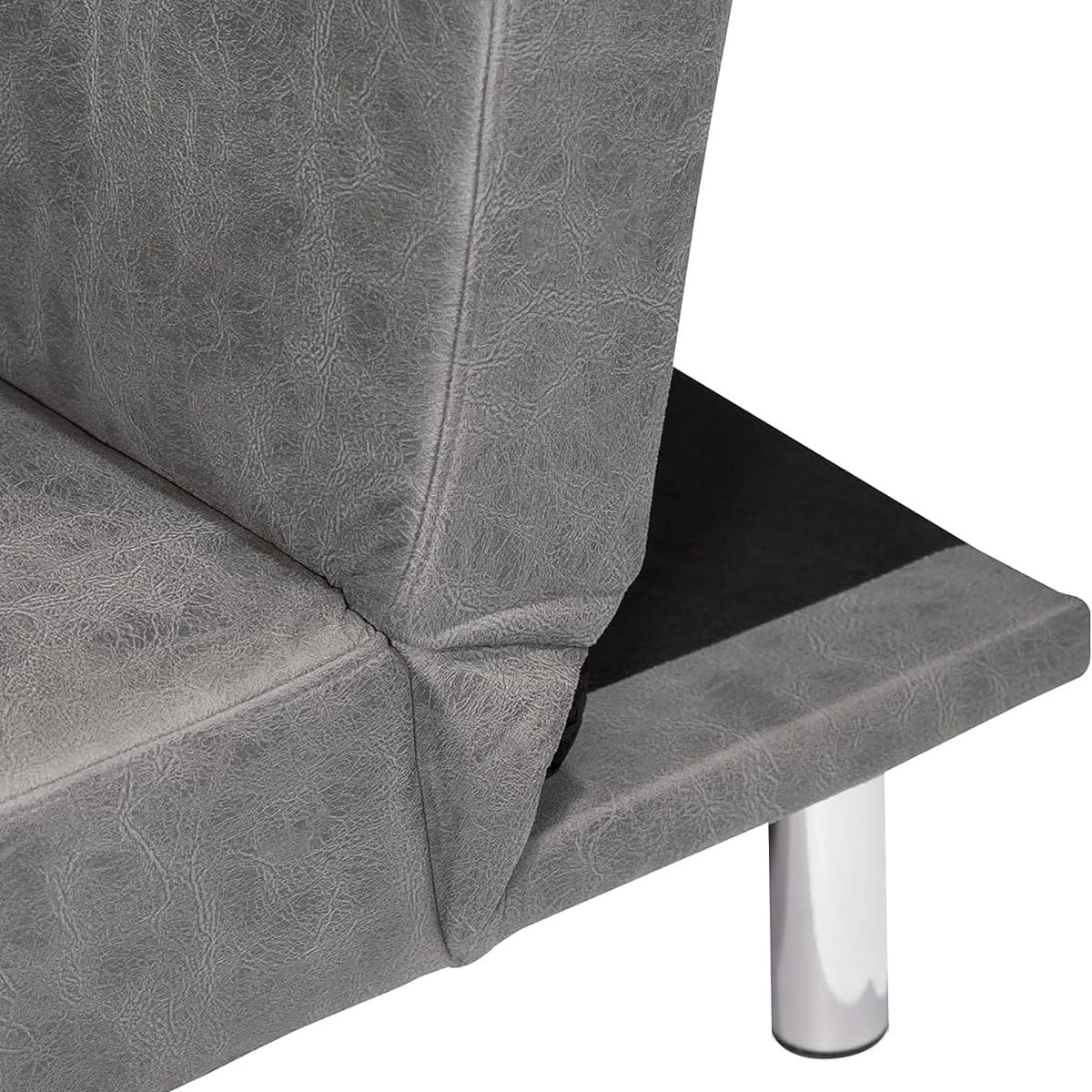 Mattfy - Sofá Cama Clic Clac Tipo Libro de 3 Plazas Modelo Milos, Diseño Moderno, Práctico y Funcional, Acabado en Gris