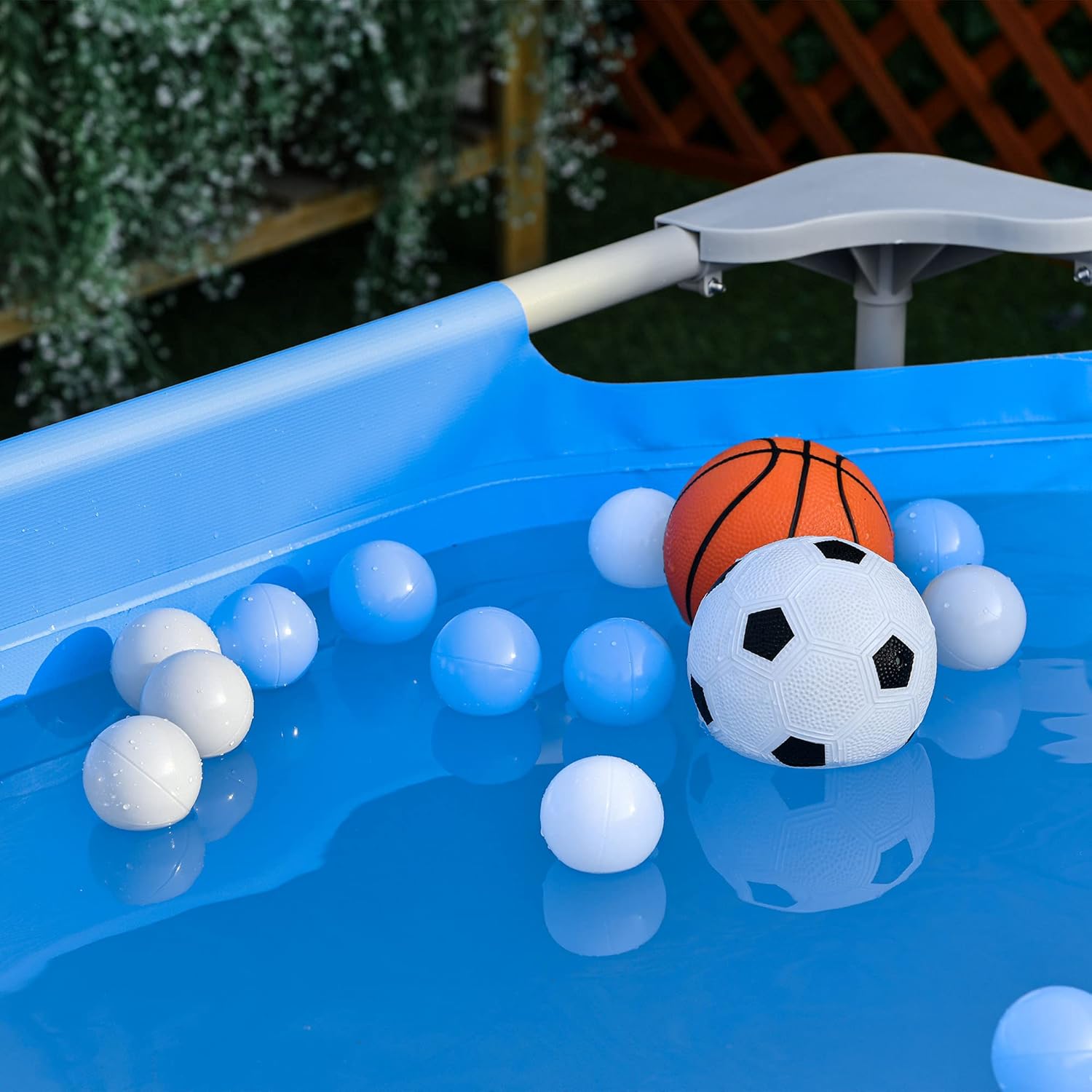 Outsunny Piscina Desmontable Tubular 252x152x65 cm con Depuradora de Cartucho 1200L/H Piscina Rectangular de Exterior para Adultos y Niños 2163L Azul