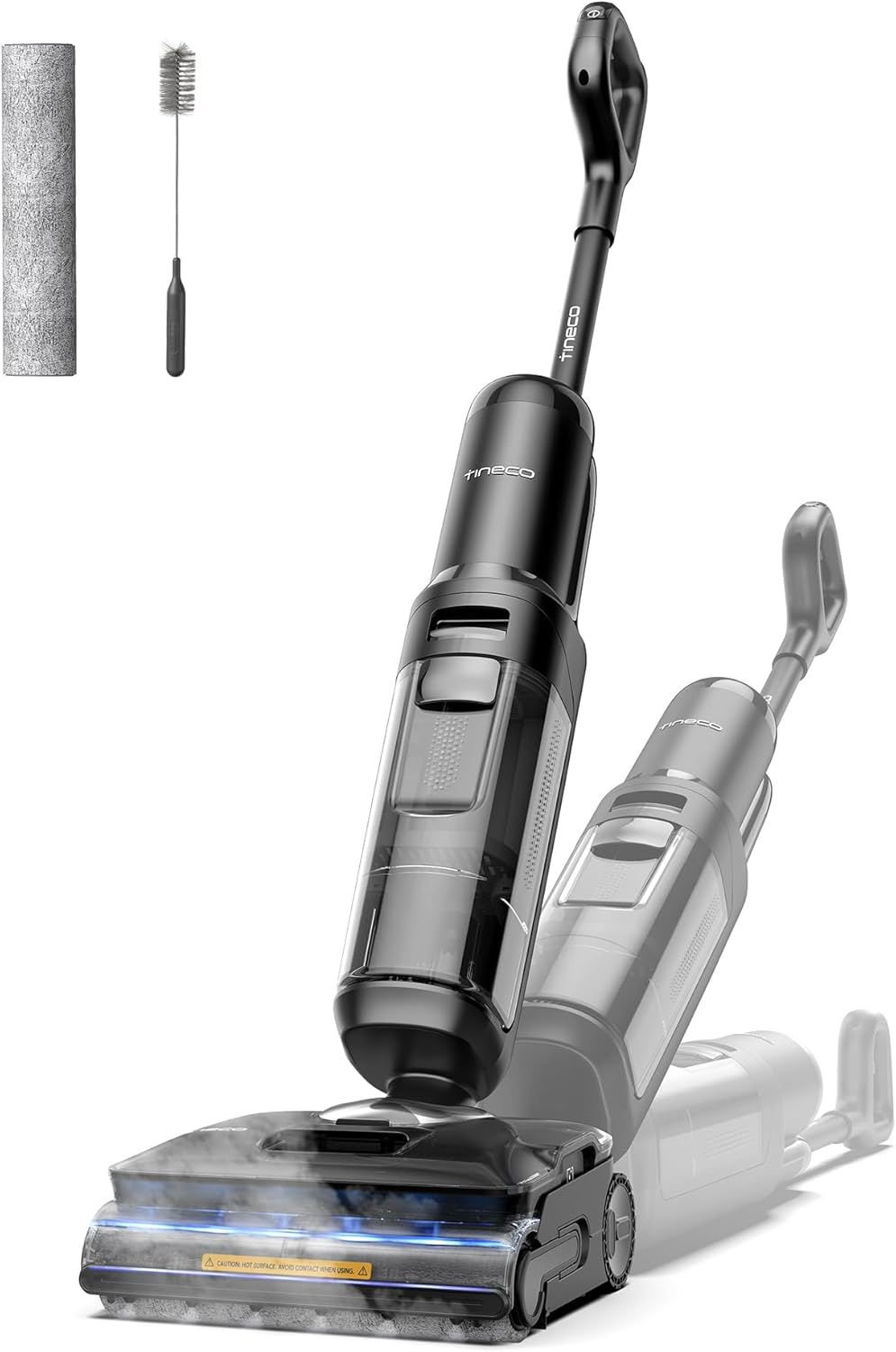 Tineco Floor ONE S7 Stretch Ultra Bezprzewodowy Odkurzacze na sucho i mokro, zapobiegająca splątaniu 180°, czas pracy 50 minut, samooczyszczanie Flashdry 85℃, dwustronne czyszczenie krawędzi