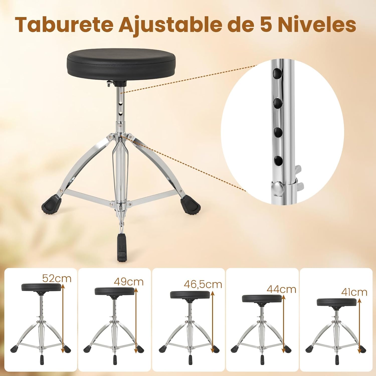 COSTWAY Batería Eléctrica, Kit de Batería Plegable con Pads de Malla Silenciosos, Platillo, 225 Sonidos y 30 Demos, Metrónomo y USB Midi, Bombo, 2 Baquetas, Taburete Ajustable, para Adultos y Niños