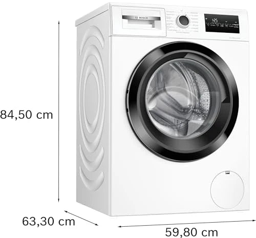2025 Bosch WAN282K3, Serie 4, Lavadora de carga frontal, 8 kg, 1400 rpm, SpeedPerfect, máximo ahorro de energía y agua, función de añadir ropa, especialmente higiénica, AquaStop, IronAssist
