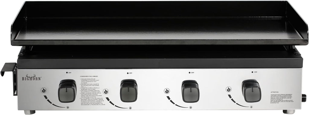BIGHORN Plancha Grill - Barbacoa de gas – Tabletop – Portátil – 4 Quemadores