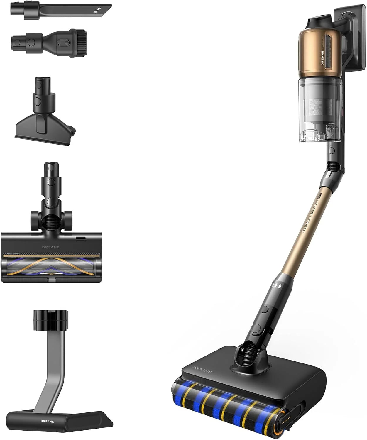 DREAME Z30 Cordless Vacuum Cleaner, 28000 PA/310 AW Vacuum Cleaner with High Speed Motor, Max 90 Min, Hepa H14 Filter, Dust Revelation, Dirt Detection, Automatic Suction Adjustment