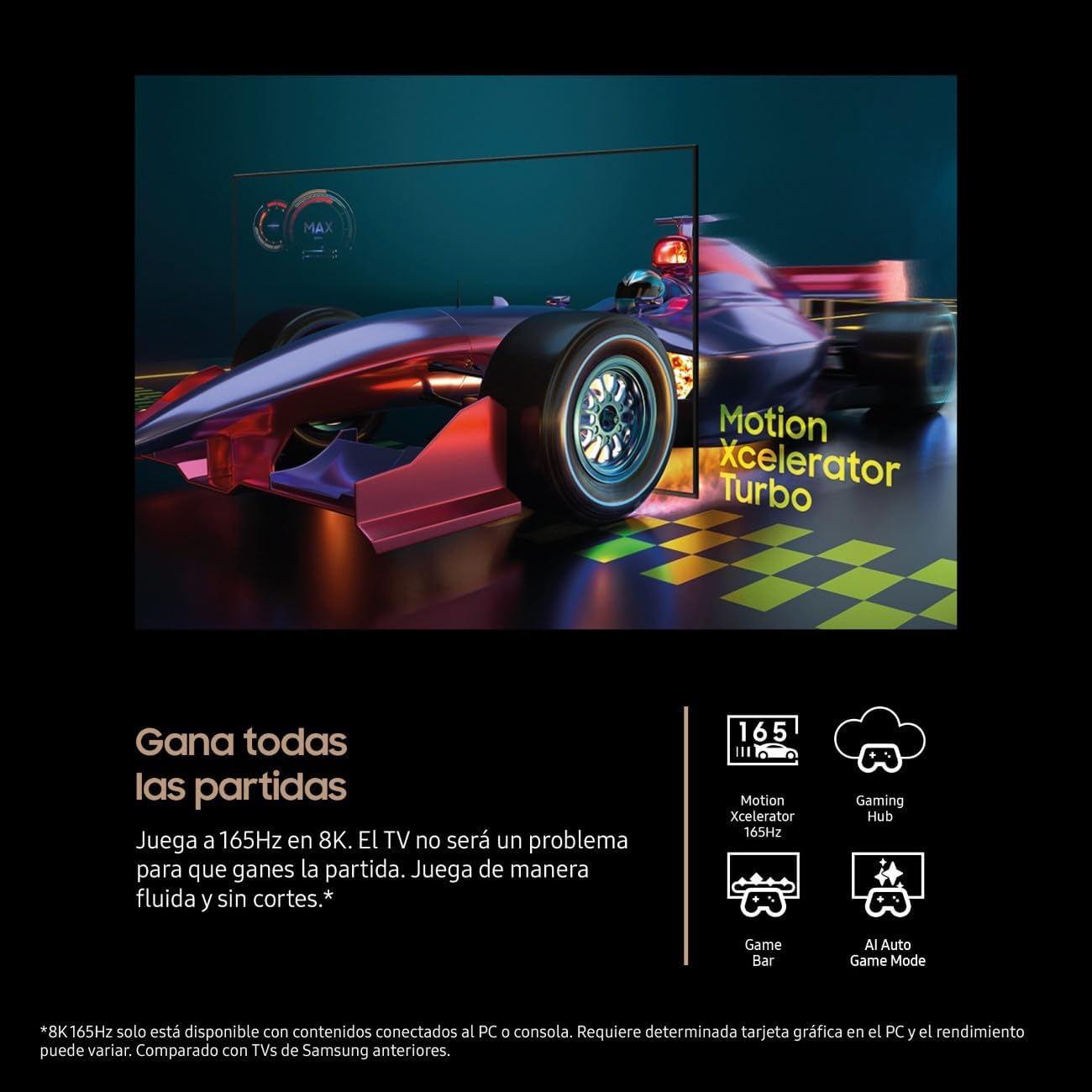 TV 65 Pulgadas Neo QLED QN900F 8K Mini LED Smart TV con Vision AI, Pantalla sin Reflejos con Glare Free y Motion Xcelerator 165Hz