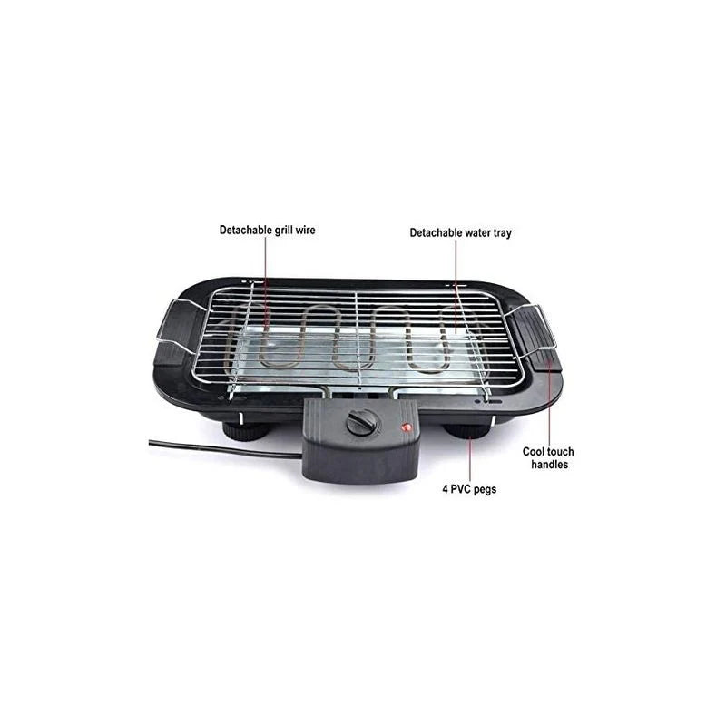 Barbacoa Eléctrica Bbq Grill Parrilla Plancha De Asar Para Cocina Camping Bg-7001
