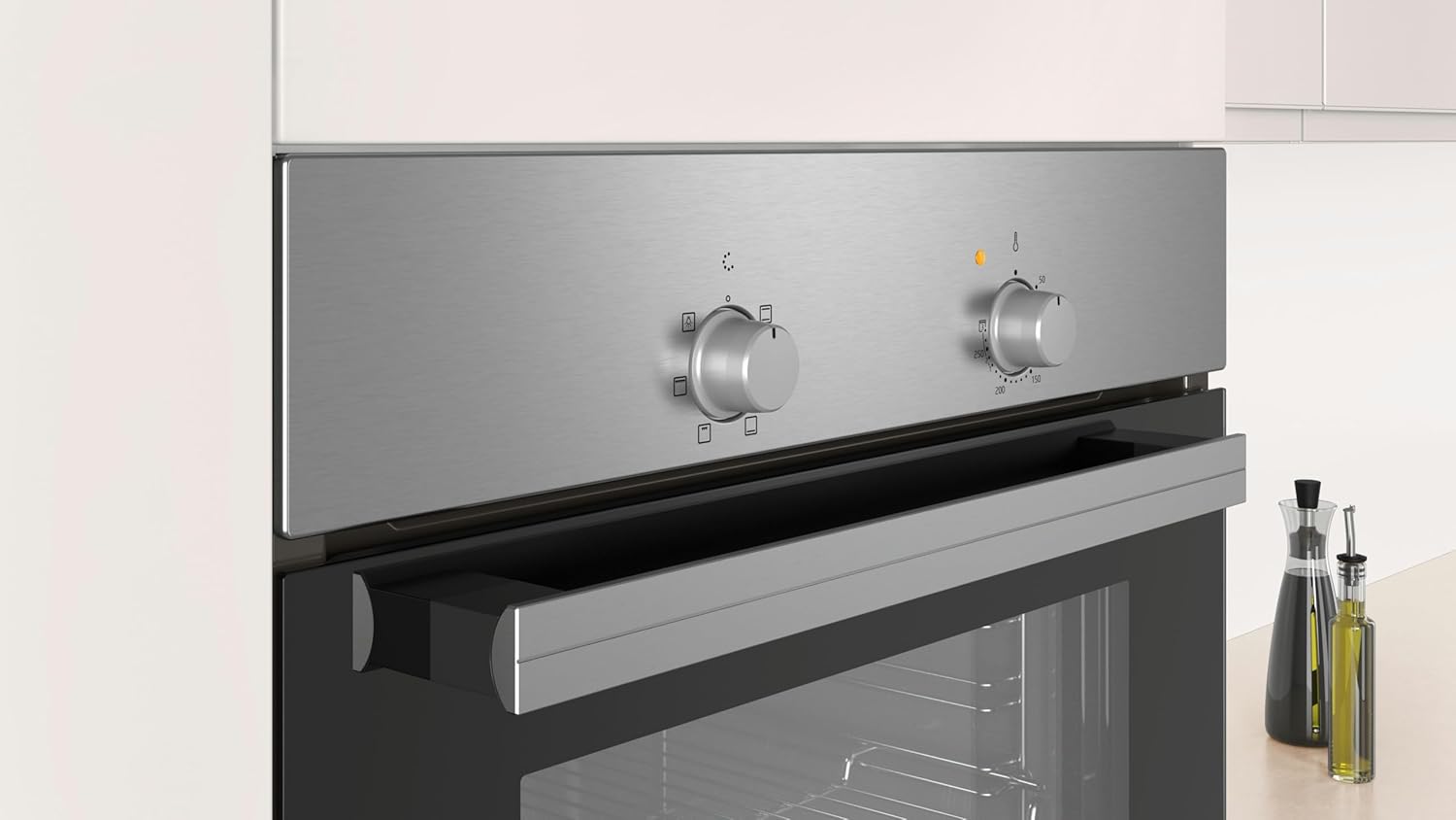 Balay - Horno, 60 cm, 5 funciones, control mecánico, negro, Acero inoxidable, 3HB1000X0