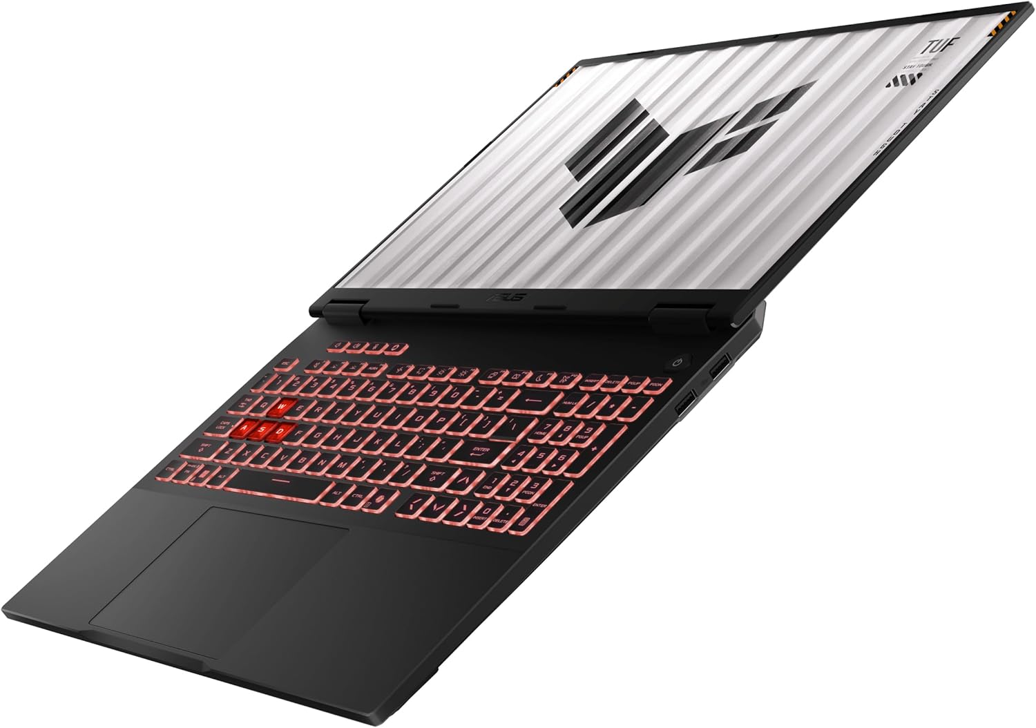 ASUS TUF Gaming A16 FA608UM-RV005 - Ordenador Portátil Gaming de 16" WUXGA 165Hz (AMD Ryzen 7 260, 32GB RAM, 1TB SSD, NVIDIA RTX 5060 8GB, Sin Sistema Operativo) Gris Jager - Teclado QWERTY español