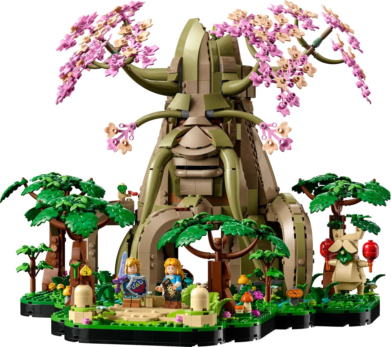 The Legend of Zelda Gran Árbol Deku “2 en 1”, Kit de Maquetas para Adultos con Zelda y 3 Minifiguras de Link, Regalo para Fans de los Videojuegos Ocarina of Time y Breath of The Wild 77092