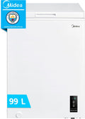 MIDEA Arcon Congelador Pequeño Horizontal de 99L, Motor Inverter, Control Electrónico de Temperatura, Tecnologia D-TYPE Tube, Cestas con Asa, Easy Move, Silencioso 39dBA, Bajo Consumo, Blanco