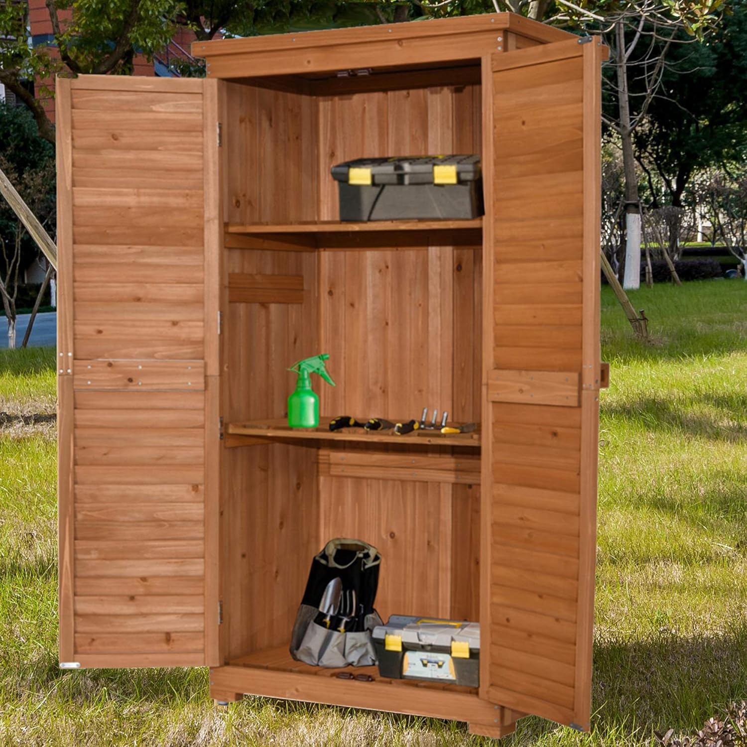 MCombo Cobertizo para jardín, Armario de Madera.