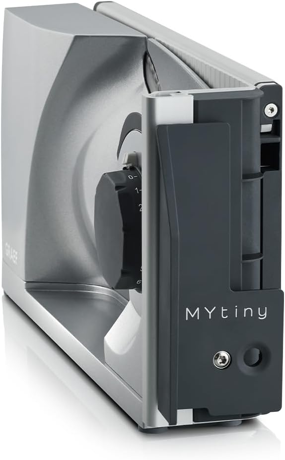 GRAEF MYtiny MT1000 - Cortadora plegable, 170 W, cuchilla Ø170 mm, metálica, corte 0-15 mm, pan, compacta, Made in Germany, plata