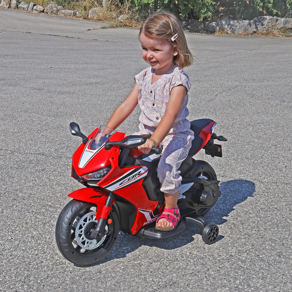 TURBO CHALLENGE - Honda CBR1000RR - Portador Eléctrico - 119175 - Moto - Rojo - Listo para Rodar - Máximo 30Kg - Plástico - Baterías Recargables - A Partir de 3 años