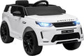 AIYAPLAY Coche Eléctrico para Niños de +3 Años con Licencia Land Rover Discovery Sport Carro Eléctrico Infantil con Batería 12V Mando a Distancia Arranque Lento Faros Bocina y Música Blanco