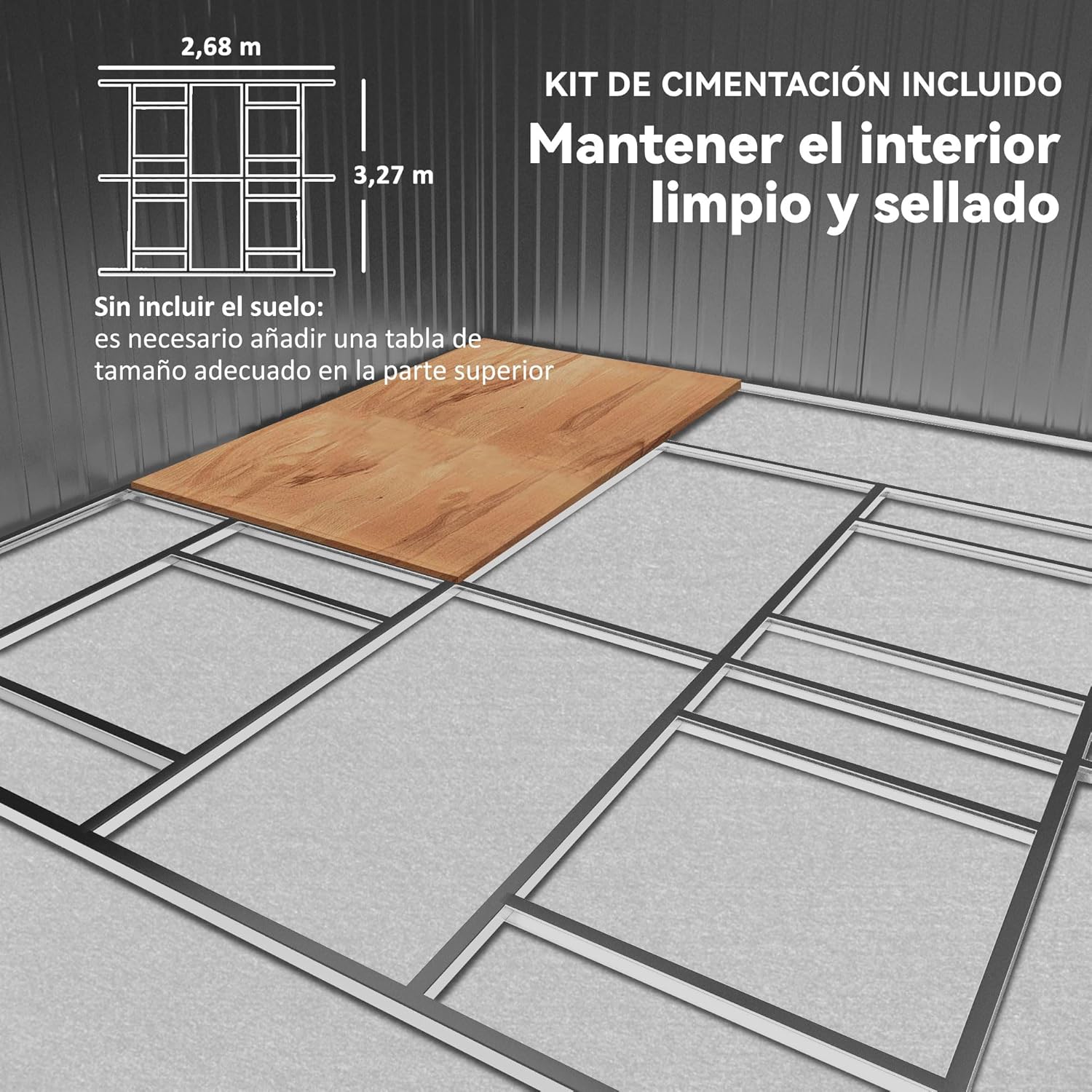 Outsunny Caseta de Jardín Exterior, 12,4 m² 340x386x200 cm, Cobertizo de Jardín Exterior Metálico con Techo de Fibra de Vidrio, Puerta Corredera, Base Refuerzo (Suelo NO Incluido) y Ventanas Marrón