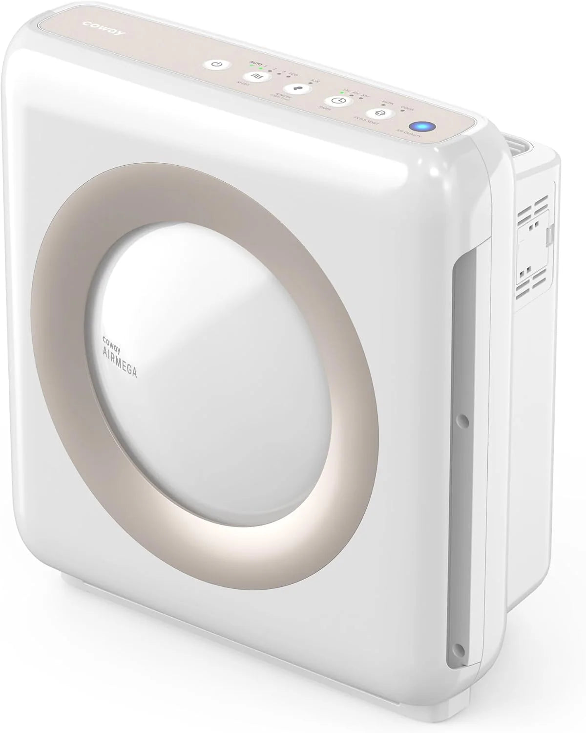 COWAY Air Purifier, HEPA Filter HyperCaptive 99.999%, CADR 421 m³/h, Saharan Dust, Calima, Pollen, Allergies, Pets, Eco Mode, Wirecutter Top Pick 10 Years, AIRMEGA Mighty AP-1512HH, White