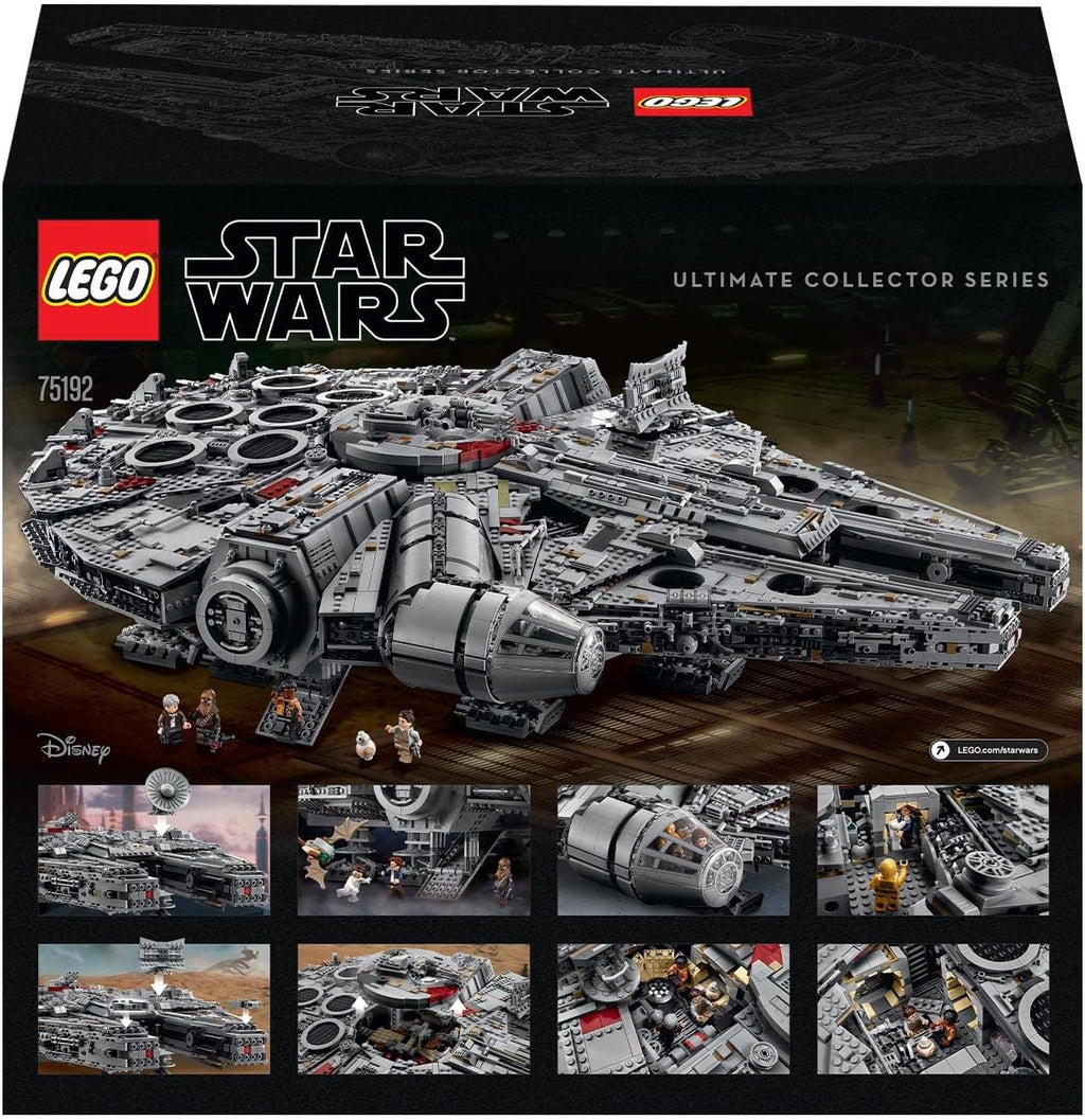 Star Wars Millennium Falcon, Maqueta de Construcción para Adultos de la Nave Estelar de Han Solo con Mini Figuras Chewbacca, Leia y C-3PO, Regalo Coleccionable para Hombres, Mujeres y Fans 75192