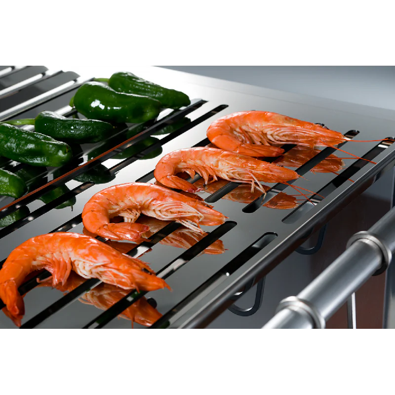 Barbacoa De Carbón Con Ruedas Clover En Acero Inoxidable,,
