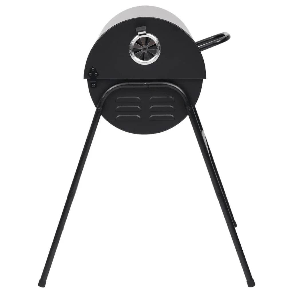 2026 Parrilla con 2 rejillas de cocción negra – Barbacoa portátil de 80x95x90 cm en acero